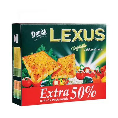 Danish Lexus Vegetable Cracker Biscuit - 180gm