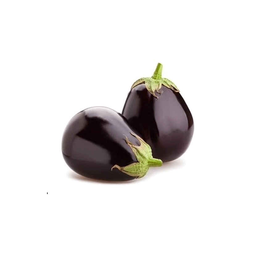 Kalo Gol Begun (Round Brinjals Black) ±35 gm