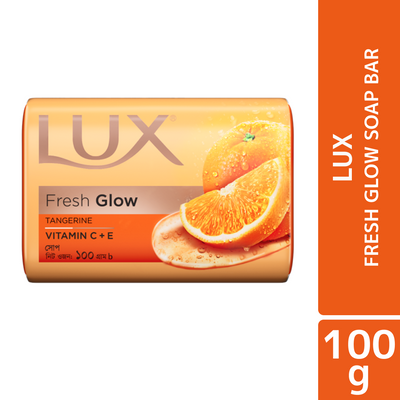 Lux Soap Bar Fresh Glow Tangerine & Vitamin C + E - 100g
